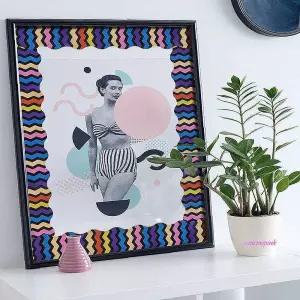 롤형 액자장식 테두리스티커 물결 테이프 색상ghi141