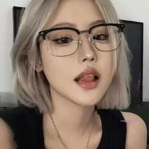 하금테 블루 단안경 라이트차 없는 반뿔테yza658