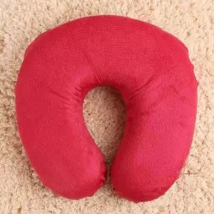 메모리폼 목베개 자세고정쿠 28x8cm 의자 쿠션pqr172