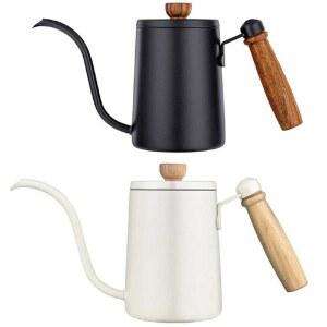 손잡이가 커피드립포트 드립커피주전자 있는 인덕션모카포트 커피 모카커피포트 나무 포트
