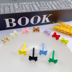 수제 컬러 귀걸이 커넥터 나비 합금 스터드 베이스 DIY 쥬얼리 제작 10