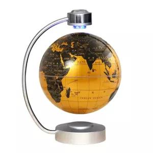 지구본 공중부양 마그네틱 회전 골드 조명 인테리어