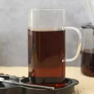 유리컵 머그잔 커피잔 내열 사각 270ml 4P 세트