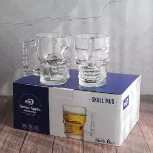 유리컵 해골 머그잔 6개 세트 대형