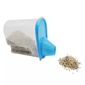 곡물보관통 파랑 보관통 곡물 쌀통 밀폐 잡곡통 잡곡