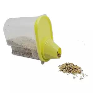 곡물보관통 노랑 보관통 벽걸이 옐로우 2칸 곡물 4근