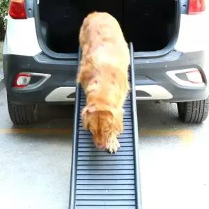 강아지 슬라이드 계단 사다리 블랙 이동 개 차량 반려견 접이식 스텝