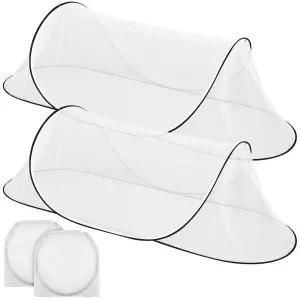 빈크림 침대용 대형 팝업 모기장 78 31 22 인치 캠핑용 휴대용 접이식 야외 실내 여행용 파티오 벌레