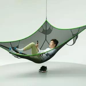 트라이앵글 메쉬 해먹 2-3인용 차박 캠핑 그물망 야외 그네 4x4m