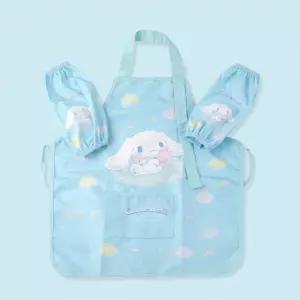 어린이 캐릭터 앞치마 팔토시 세트 S 블루 아동용 미술 요리 준비물