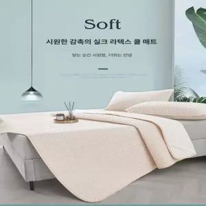 라텍스침대패드 얇은 매트 침대요 슈퍼싱글 전면직물 석양