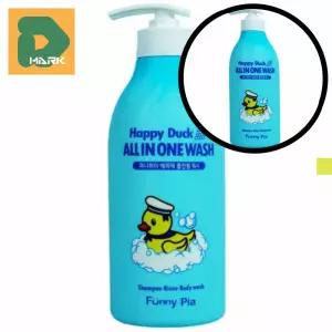 간편세정 올인원워시 500ml 촉촉한 용품 수분 저자극성 목욕 보충 어린이 세정 유아용 키즈샴푸바디 해피덕