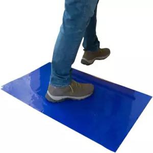 파란색 끈적끈적한 매트 - 30겹 완벽한 두께 건설 병원 실험실 체육관 사무실 및 클린룸에 쉽게 사용할 수