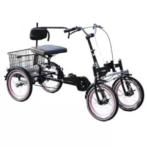 노인 전동자전거 사륜 바구니 뒷좌석 안전한 전기자전거 스쿠터 전기 짐칸 여성용 삼륜자전거