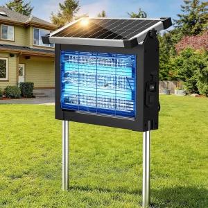 파티오 홈 뒷마당 정원 캠핑을 위한 솔라 버그 재퍼 야외 진예다 4500V 모기 방수 전기 퇴치기 자동 센서