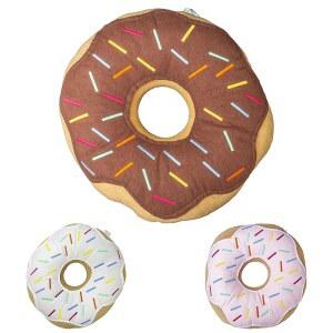 메이블 홈 던지기 베개 14인치, 도넛, 3D 디지털 프린트 장식용 편안한 부드러운 푹신한 재미있는 음식 모양 베개, 소파용 시트 패드 쿠션, 의자, 바닥, 소파(초콜릿)