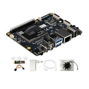 루빅 파이 3 퀄컴 QCS6490 AI 개발자 보드 키트 - 8GB LPDDR4x RAM 128GB UFS2.2 eMMC - 12TOPS NPU, 리눅스 싱글 보드 컴퓨터, AI 프로젝트 컴퓨팅 IoT 로보틱스를 위한 4K HDMI Gbe 포트 (Bundle1)