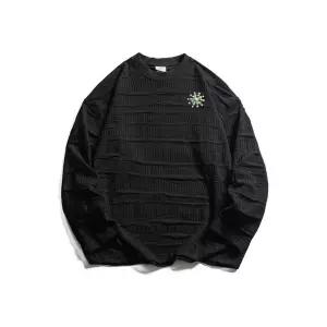 빈티지 여사친 맨투맨 터키석 풀오버 트렌드 스트라이프 봄가을 남녀 상의 와펜 원픽3