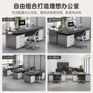 2인용 사무 책상 테이블 직원석 컴퓨터 대면 사무실 조합 심플 서랍 책상 의자