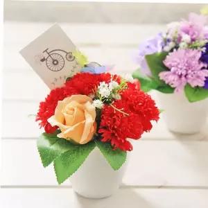 코사지 나비 비누꽃 카네이션 화분 레드 어버이날
