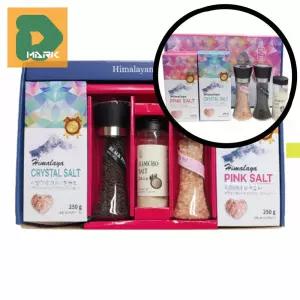 주방필수 히말라야핑크소금 5종세트 캠핑용 고기소금 양념세트 선물 박스 그라인더 주방