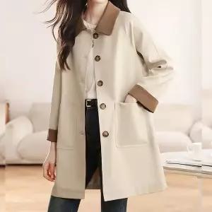 [하프클럽/]넬토비 프리미엄 루즈핏 트렌치코트 blk004586