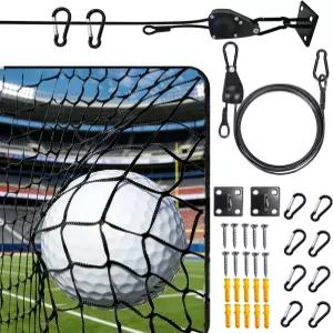 fshihine 골프 연습용 네트 10x10ft/10x15ft/10x20ft 타격 사전 설치된 걸이 시스템 3/16인치 PVC 코팅