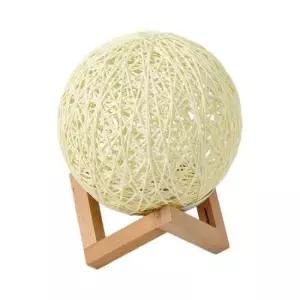 라탄 달 무드등 분리형 아이보리 LED조명 달조명 인테리어조명 USB조명