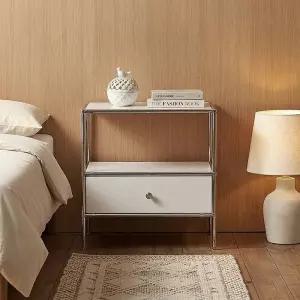 플로이 500 미드센츄리 모듈 거실 침대 협탁 (하부서랍)