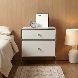 플로이 500 미드센츄리 모듈 거실 침대 협탁 (2단서랍)