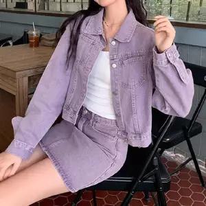 치마 여성용 데님 빈티지 봄 정장세트 이른 코트 러블리 세트 올오버룩 슬림핏 DUCHI1