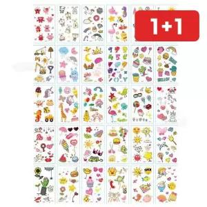 타투 스티커 캐릭터 어린이 팔 손목 꽃 미니 바디