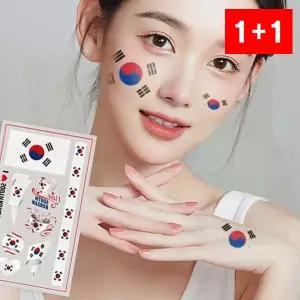 물타투 태극기 레터링 타투 스티커 태극마크 시트지 방수