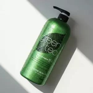 푸석한 모발에 맑고 깨끗한 녹차수 함유 린스 1500ml 헤어 컨디셔너 머릿결관리 숙박업소 향좋은 가정용 업