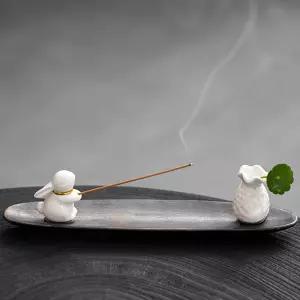 스틱홀더 거치대 불교용 향꽂이 화이트 색상 소품 집게형