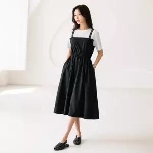 레터링 뷔스티에 레이어드 원피스_2color