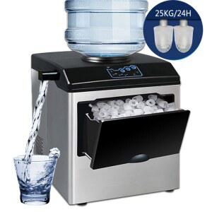25KG 제빙기 전기 소형 가정용 상업용 자동 얼음 제조기 생수 연결 가능