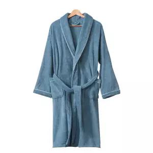 100% 코튼 타올 테리 패브릭 가운 여성 긴 기모노 호텔 목욕 가운 단색 무지 스파 플러스 사이즈 1435