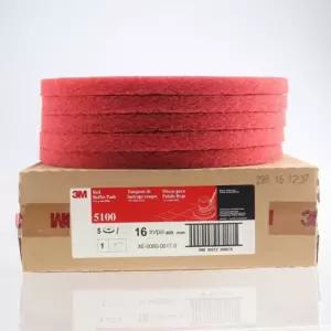 플로어패드16 (레드 5장 1박스) 광택기 바닥 리필 기용 원형패그 걸레 마루 청소용품 걸래