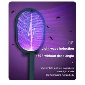안전 설계 전기 모기채 충전식 가정용 USB 모기 트랩 파리 스와터 1개