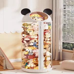 거실 인형정리함 정리함 봉제인형 베란다 대형 보관함 화장대 원통형 라탄 바스켓 그물형 보관