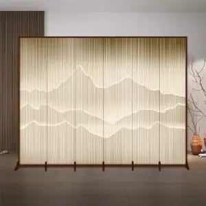 파티션 전통 병풍 접이식 A타입 호텔 침실 6단 4x8m 로비