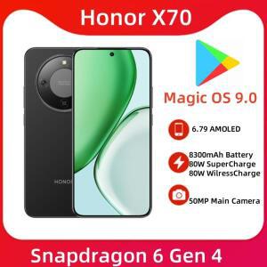 구글 플레이  아너 X70 6.79인치 AMOLED 스냅드래곤6 4세대 50MP 카메라 8300mAh 80W 슈퍼차저 매직OS 9.0