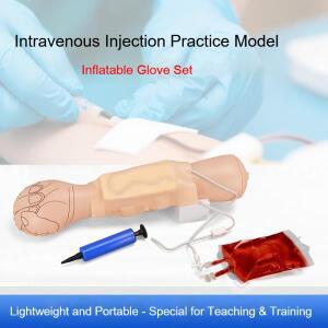 의대생 주사 및 정맥 천자 혈액 채취용 팽창식 팔 모형 키트, 수술 간호사 피부 시험용 실습용