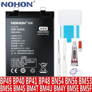 NOHON BP49 BP40 BM4Y 배터리 Xiaomi Redmi K40S K20 K50 Pro Plus K30 Ultra 10X 9A 9C 9 리튬 폴리머 Bat