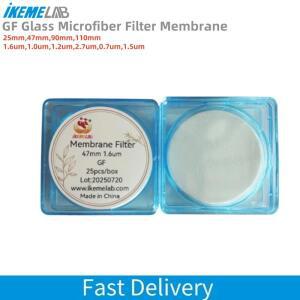 IKEME 유리 스타일 필터 멤브레인 25/47/90mm GF 마이크로 화이버 1.0/1.2/1.5/1.6/2.7um 실험실 용지