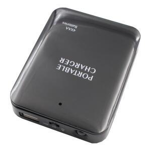 휴대폰용 검정색 USB 4 AA 배터리 비상 충전기 보조베터리 케이스