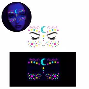 타투 스티커 네온 형광 물전사 파티 야광 임시 셀프 행사용 홈파티 색깔 파티
