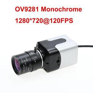 120FPS 글로벌 셔터 USB 카메라 720P, OV9281, 흑백, 1MP 웹캠 1280x720, 5-50mm 가변 초점 CS 렌즈 포함,