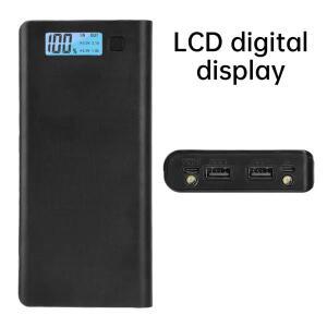 8섹션 18650 배터리 박스 보조베터리 쉘 DIY 키트 용접  디지털 디스플레이 LCD 화면 흑백 옵션